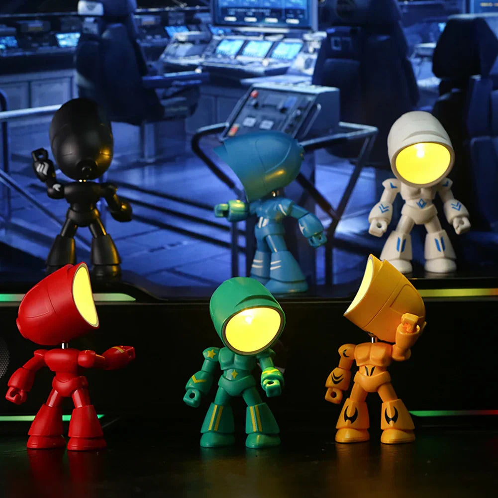 Robot Table Lamp with LED Color Changing Light