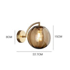 Modern Glass Wall Sconce with Curved Arm