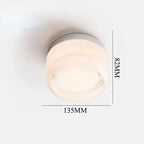 Round LED Wall Light with Glass Shade