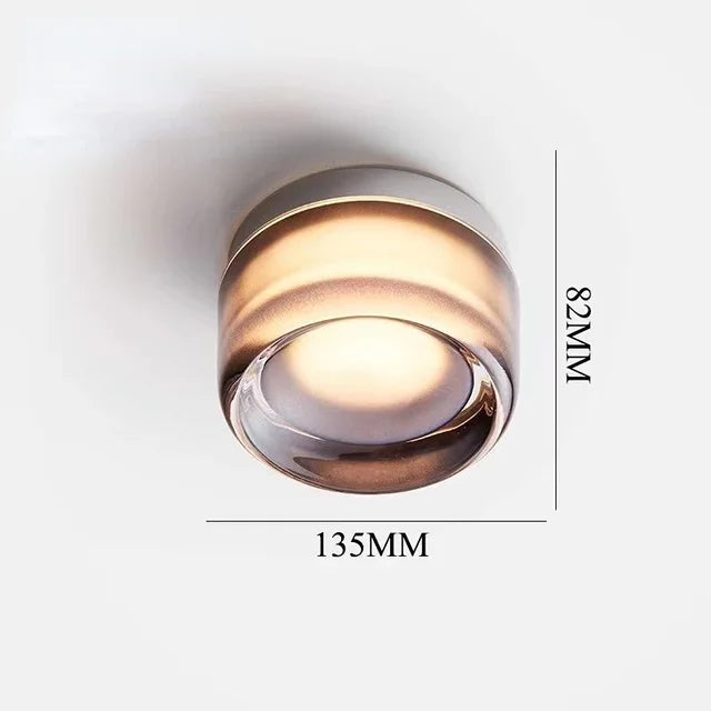 Round LED Wall Light with Glass Shade