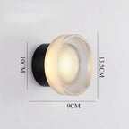 Round LED Wall Light with Glass Shade