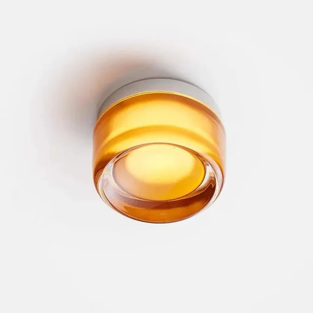 Round LED Wall Light with Glass Shade