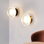 Round LED Wall Light with Glass Shade