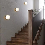 Round LED Wall Light with Glass Shade
