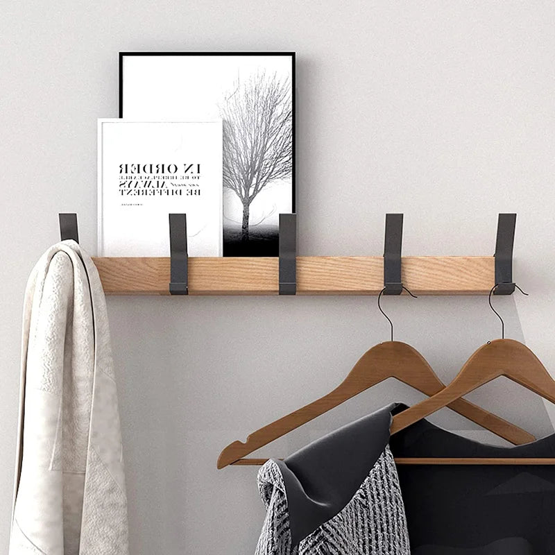 Wall Coat Rack with Adjustable Hooks – Scandinavian Style