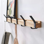 Wall Coat Rack with Adjustable Hooks – Scandinavian Style