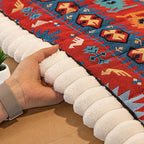 Quilted Sofa Cover with Ethno Pattern – Non-Slip