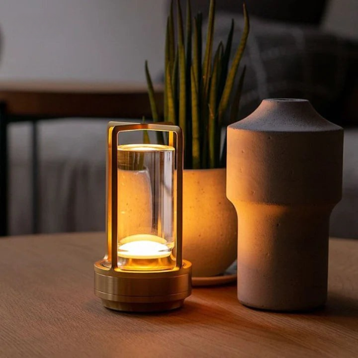 Cordless LED Table Lamp with Touch Control Gold