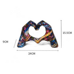 Hand Sculpture Decor with Graffiti Art Design