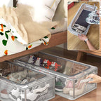 Clear Shoe Storage Box with Zipper Opening