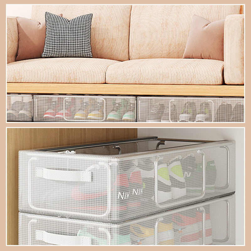 Clear Shoe Storage Box with Zipper Opening