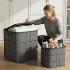 Foldable Storage Bags with Reinforced Handles - Set of 2
