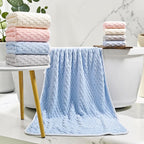 Soft Fleece Towel Set with Hanging Loop