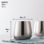 Stainless Steel Tumblers with Straws - Set of 4