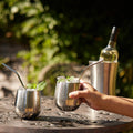 Stainless Steel Tumblers with Straws - Set of 4 Set of 4