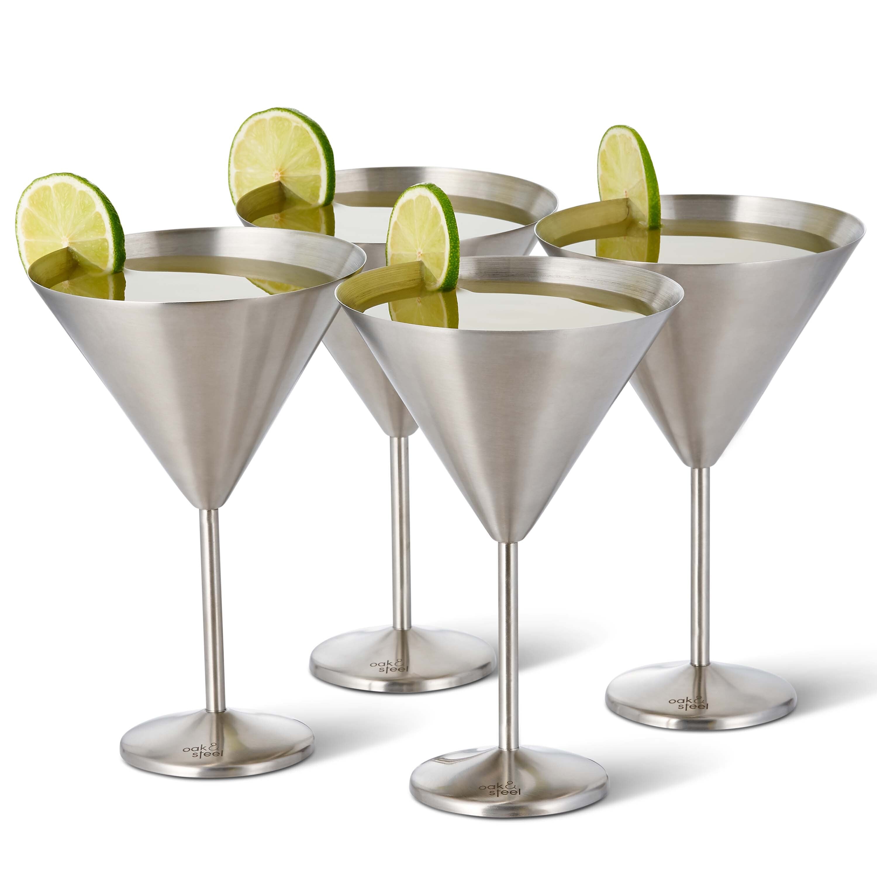 Stainless Steel Martini Glasses Set of 4 - Unbreakable
