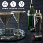Stainless Steel Martini Glasses Set of 4 - Unbreakable