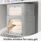 Linen Storage Boxes with Clear Windows – Stackable & Foldable