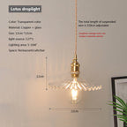Glass Pendant Light with Copper Fixture 7