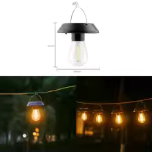 Solar Hanging Lights with Warm LED Filament B