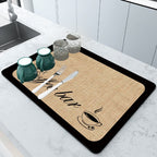 Kitchen Drying Mat - Super Absorbent Rubber Café Bar