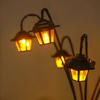 Retro Solar Garden Lantern with 6 LED Lights