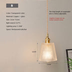 Glass Pendant Light with Copper Fixture B