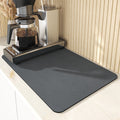 Kitchen Drying Mat - Super Absorbent Rubber Dark Gray