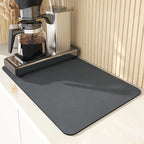 Kitchen Drying Mat - Super Absorbent Rubber Dark Gray