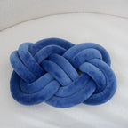 Knotted Velvet Throw Pillow – Modern Geometric Design