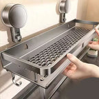 Bathroom Shelf with Suction Cup – No Drilling Required 30cm without bar