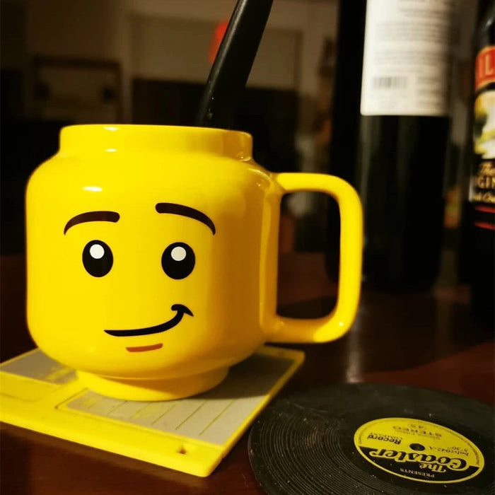 Ceramic Character Face Mug with Cute Expression