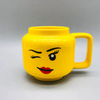 Ceramic Character Face Mug with Cute Expression D