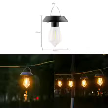 Solar Hanging Lights with Warm LED Filament C