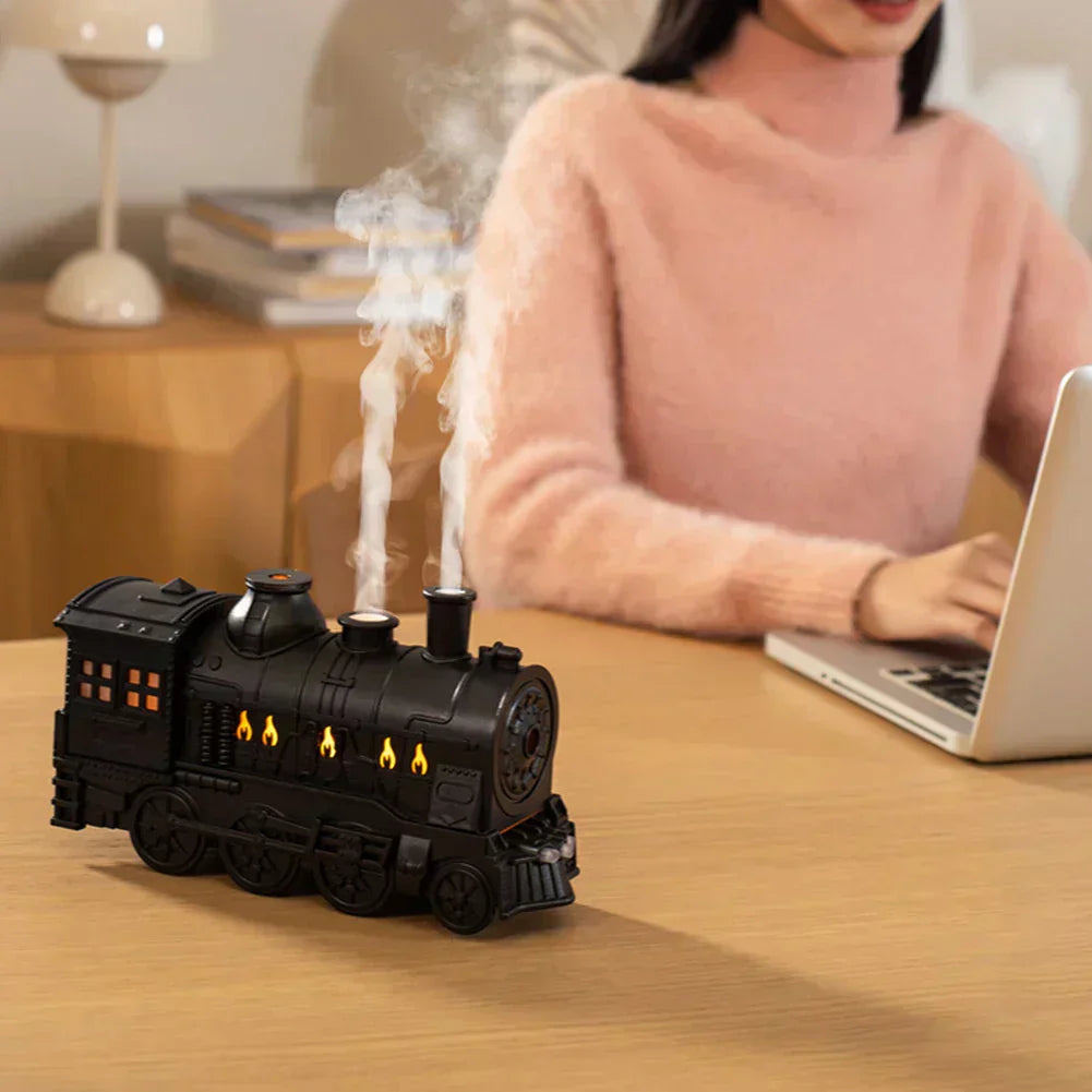Train Humidifier with LED Lights and Aromatherapy