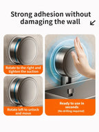 Suction Cup Bathroom Shelf – No Drill Wall Mounting in 3 Sizes