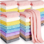 Microfiber Washcloths Set of 20 - Fast Drying & Compact