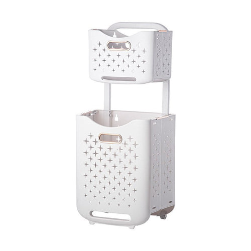 2-Tier Rolling Storage Basket Organizer Golden Line
