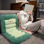 Plush Animal Back Support Cushion with Lumbar Pillow