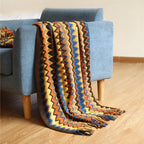 Bohemian Throw Blanket with Tassels