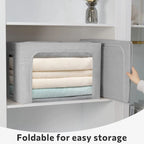 Linen Storage Boxes with Clear Windows – Stackable & Foldable