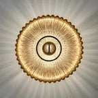 Glass Wall Sconce with Ribbed Design