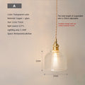Glass Pendant Light with Copper Fixture A