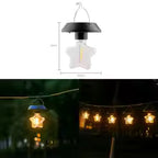 Solar Hanging Lights with Warm LED Filament D