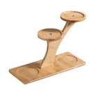 Bamboo Table Shelf with Multi-Level Display Area