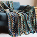 Bohemian Throw Blanket with Tassels