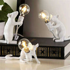 Mouse Table Lamp with Edison Bulb