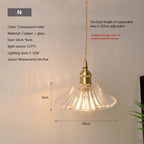 Glass Pendant Light with Copper Fixture 5