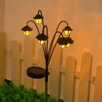 Retro Solar Garden Lantern with 6 LED Lights