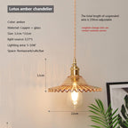 Glass Pendant Light with Copper Fixture 8